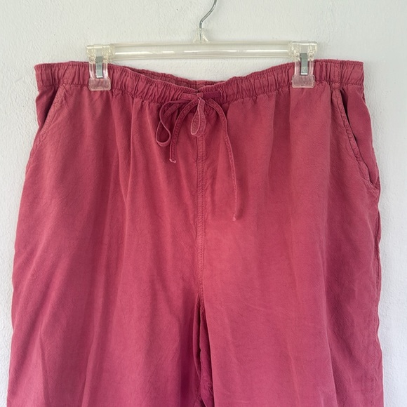 Vintage Jennifer Moore pink cotton cropped clamdigger style casual pants size XL - Picture 3 of 14